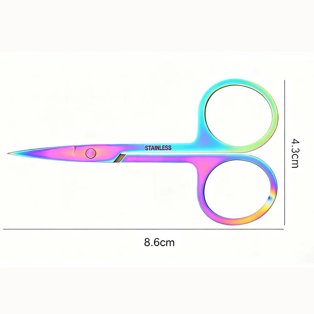 1 Uds tijeras multiusos para Barba pequeña tijeras para cejas herramienta de recorte colorida para uñas y cutículas