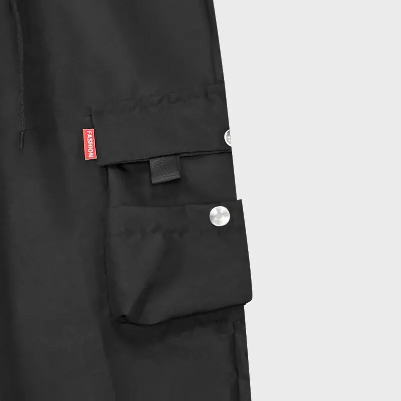 Nuevos pantalones de trabajo de calle para primavera y otoño para hombre, moda informal coreana Ins, pantalones deportivos de Hip-hop sueltos de nueve minutos, pantalones con cordón