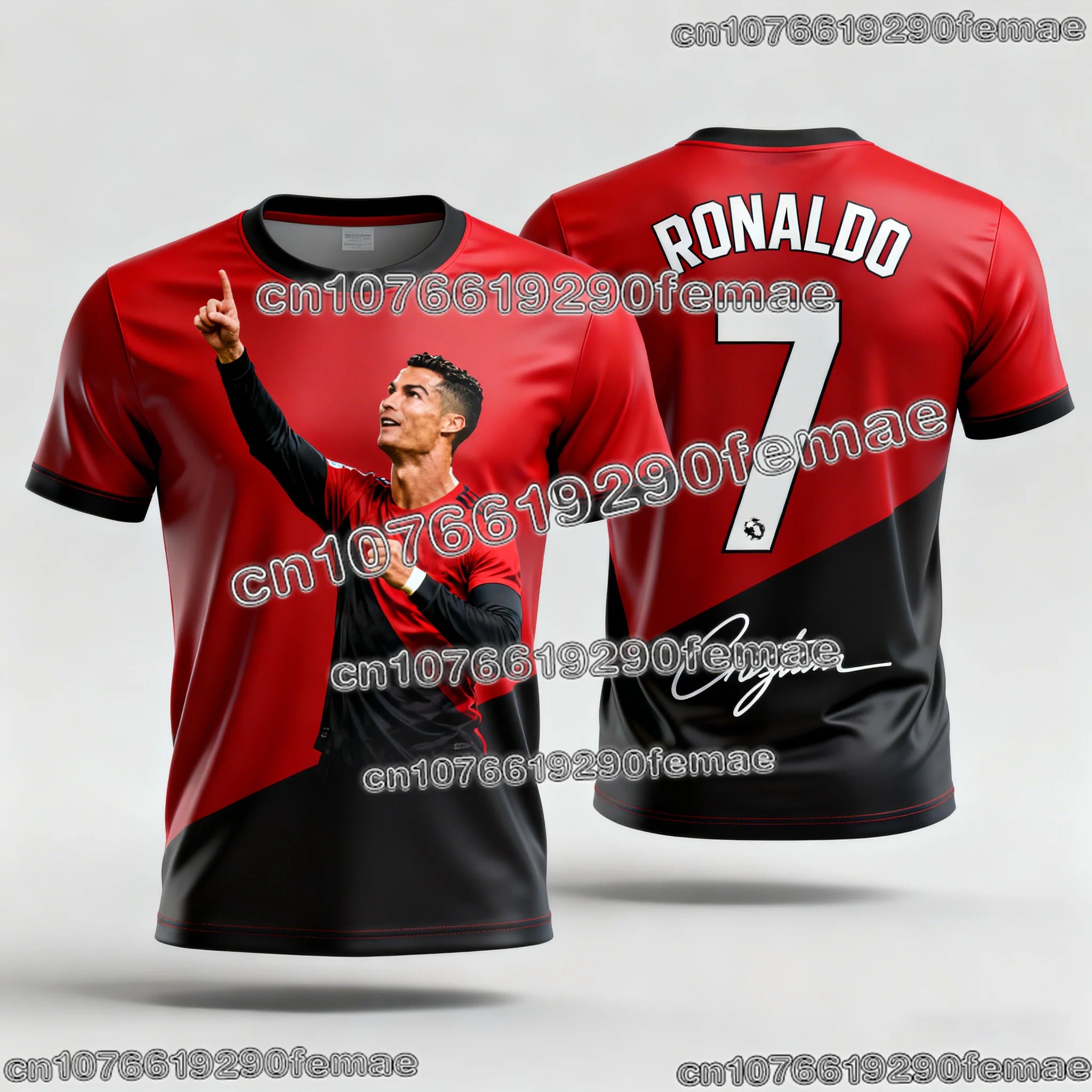 2026 Ronaldo 7 camiseta de fútbol ChatGPT estilo AI edición de fanáticos para adultos y niños camisetas de entrenamiento de fútbol de verano ropa deportiva cómoda