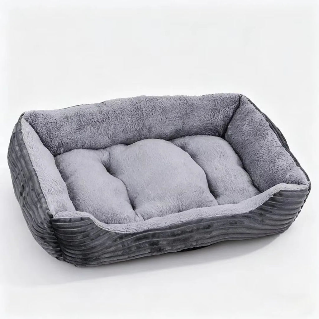 Cama Rectangular de Felpa Suave para Perros, Sofá Cálido Antideslizante para Gatos y Perros Pequeños, Cojín de Corduroy