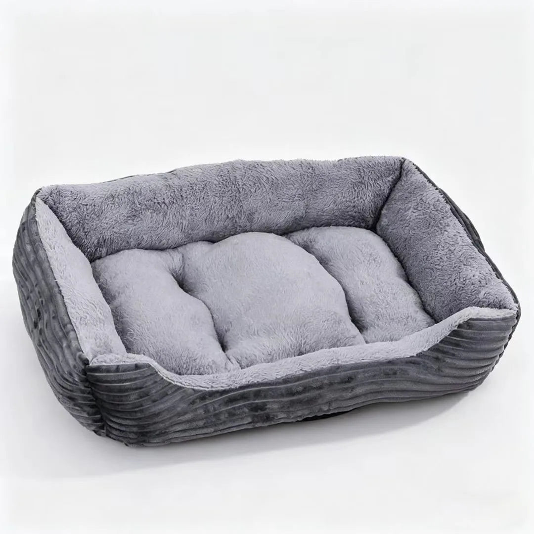 Cama Rectangular de Felpa Suave para Perros, Sofá Cálido Antideslizante para Gatos y Perros Pequeños, Cojín de Corduroy