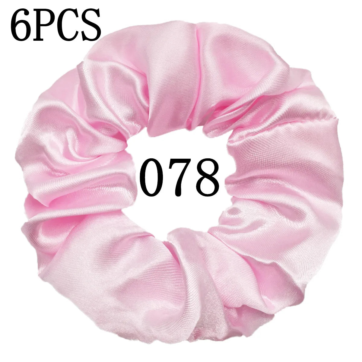 6 unids/lote, bandas para el pelo, lazos, cuerdas, soporte para cola de caballo para mujeres o niñas, accesorios, tocados de satén, Color sólido 100