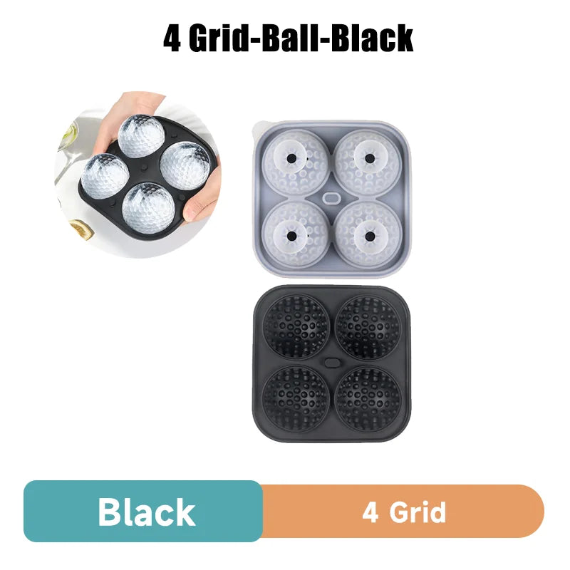 Bola de hielo de silicona para Golf, molde redondo para whisky, especial 4, rejilla de hielo para Golf, herramientas de cocina, molde de hielo reutilizable para whisky, moldes para hielo