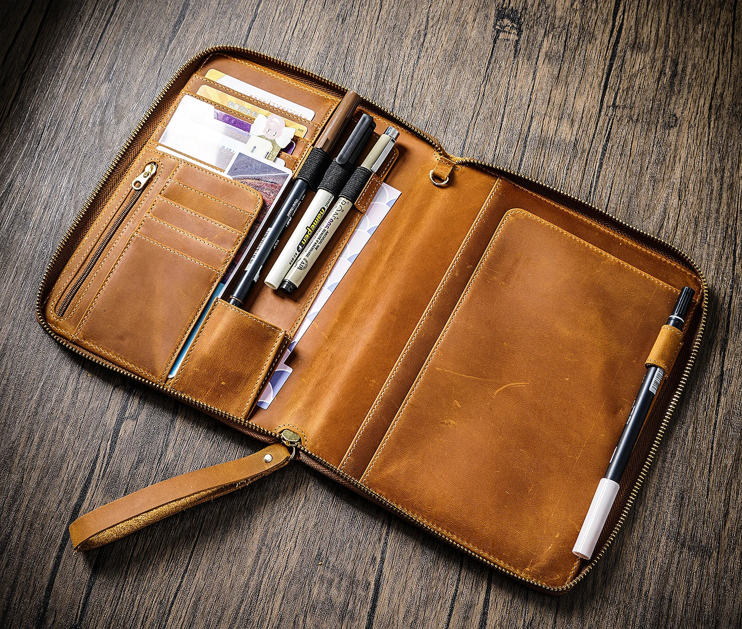 Cuaderno A5 de cuero con cremallera para Hobonichi Cousin Leuchtturm 1917, cuaderno de lujo con cremallera, organizador, cubierta de planificador