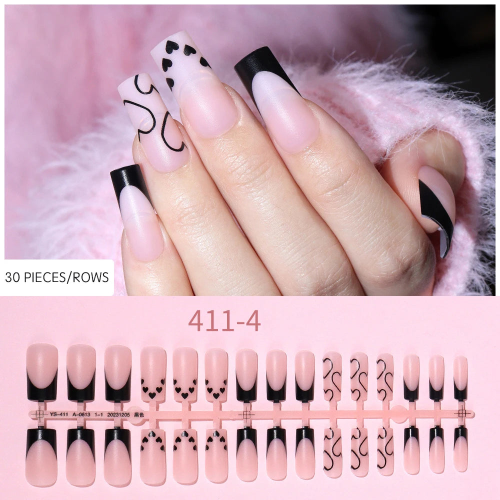 120 Uds. De uñas postizas francesas cuadradas medianas, colores Base marrón y rosa, puntas de uñas de Gel falsas mate aptas para mujeres y niñas, uñas postizas acrílicas