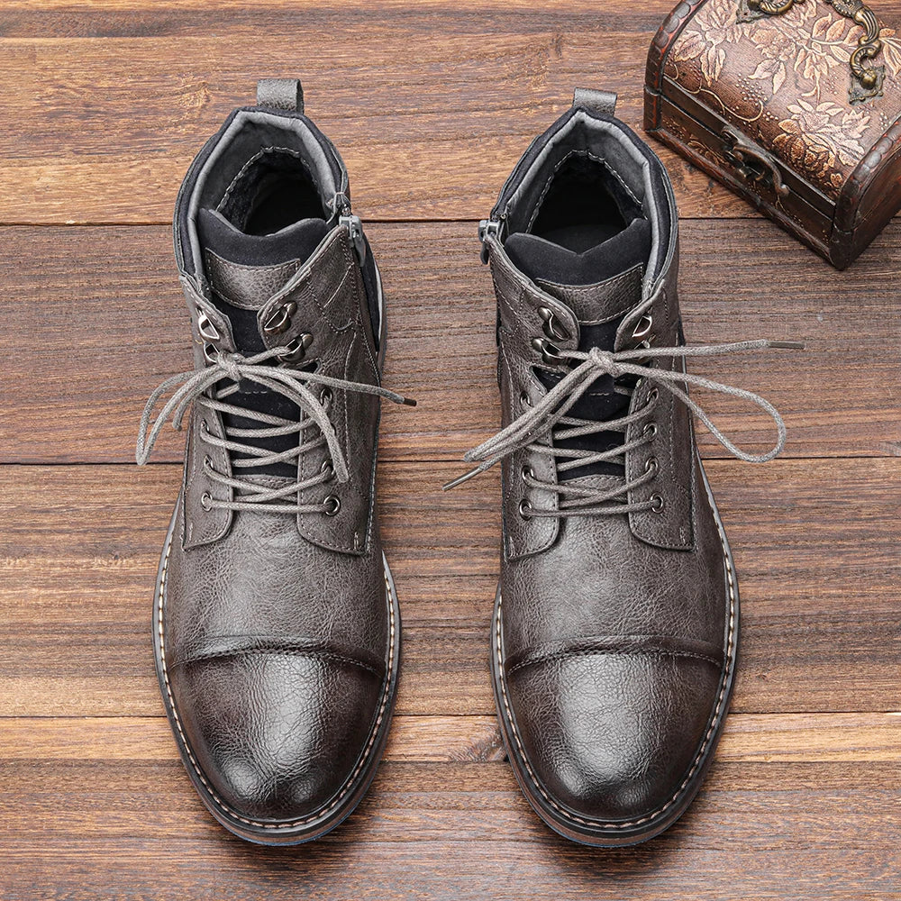 Talla 7-13 Botines para hombre Botas de cuero para hombre Bota de marca para hombre # AL605