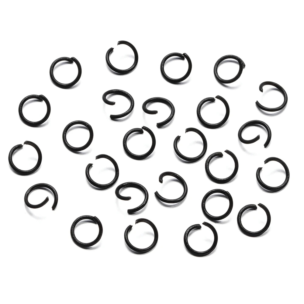 100 unids/lote 1,2x10mm anillos abiertos coloridos conector de anillo de salto dividido para hacer joyería Diy accesorios suministros
