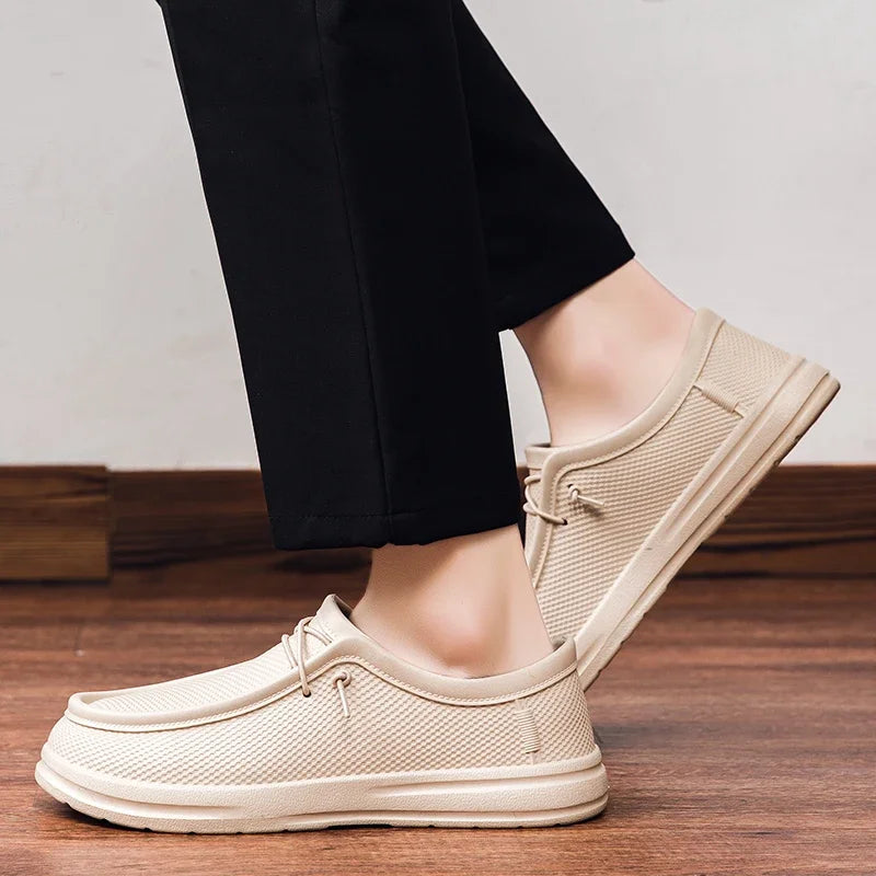 Zapatos de trabajo de cocina para hombre, zapatos de Chef impermeables antideslizantes, zapatos de trabajo informales a la moda para hombre, zapatos de agua para exteriores de talla grande 40-47