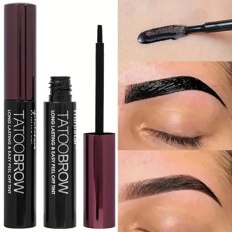 1 tinte de Gel para cejas despegable para tatuajes, tinte semipermanente para cejas, resistente al agua, a prueba de transferencia, para cejas de aspecto más completas y definidas