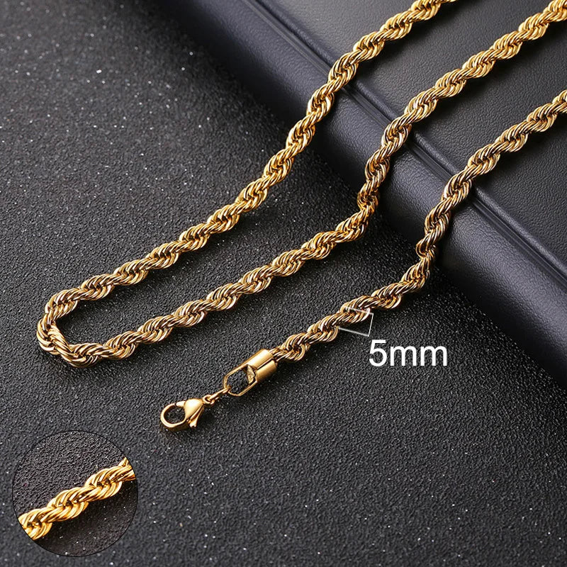 Vnox Collar de cadena cubana para hombre y mujer, gargantillas de cadena de eslabones curvos de acero inoxidable Punk básico, Collar de Metal sólido de Color dorado Vintage