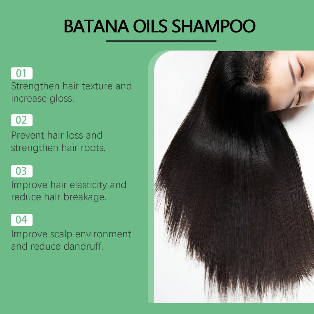 Champú Batana puro para fortalecer el cabello, crema hidratante para restaurar el cabello dañado y frágil, antipérdida, mejora la caspa, cuidado del Control del aceite del cuero cabelludo