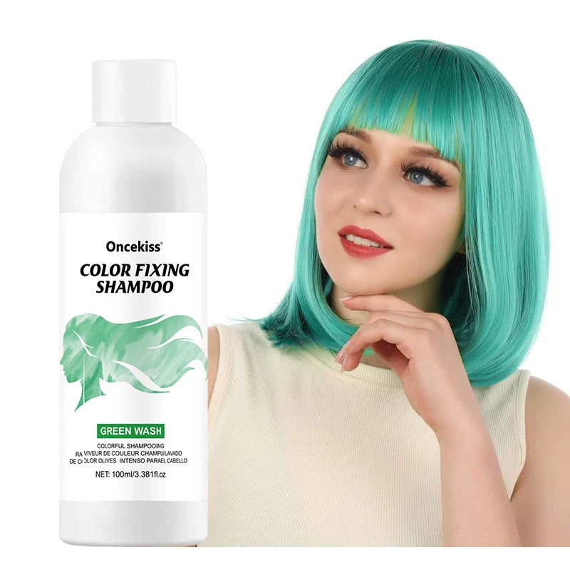 Champú semipermanente para teñir el cabello, champú invisible que protege y fijar el color, color instantáneo del cabello, brillo duradero, cuidado del cabello