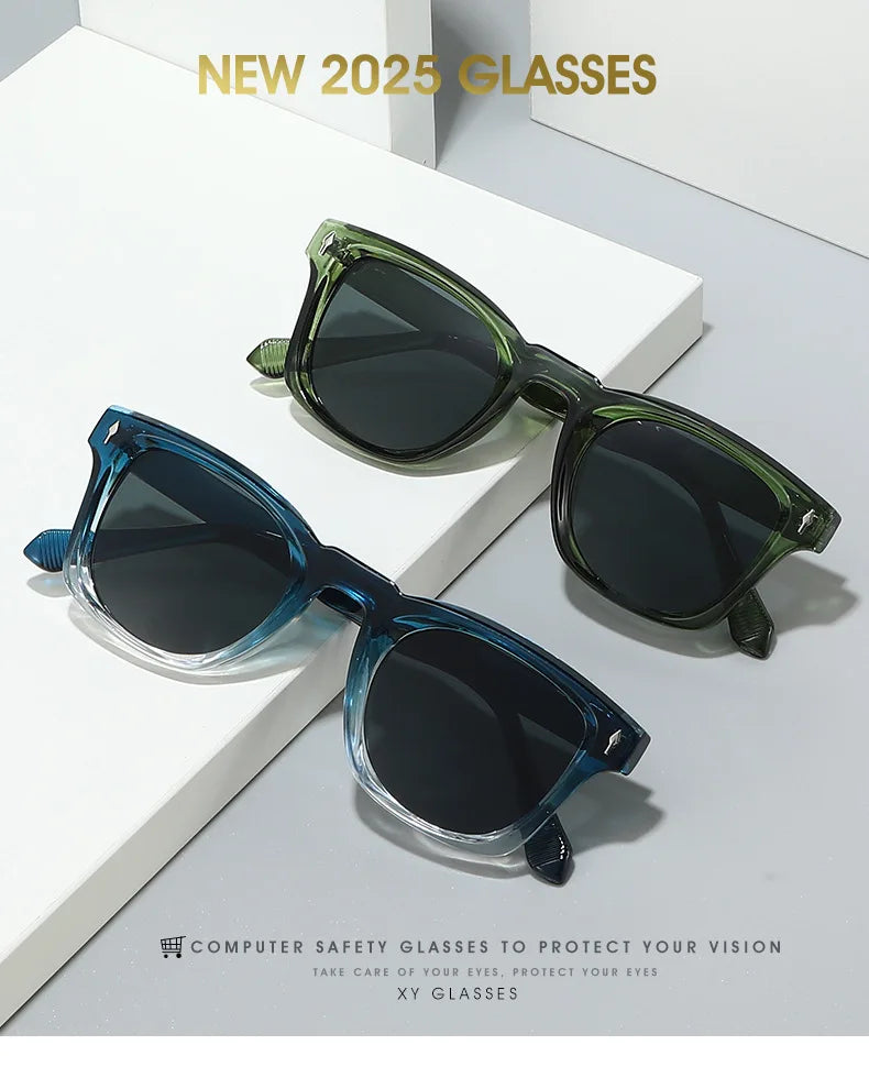 2025 Nuevas gafas de sol cuadradas para hombres Arrove Docration Fashion Simplify Gafas de sol unisex UV400 Adecuado para una escena versátil