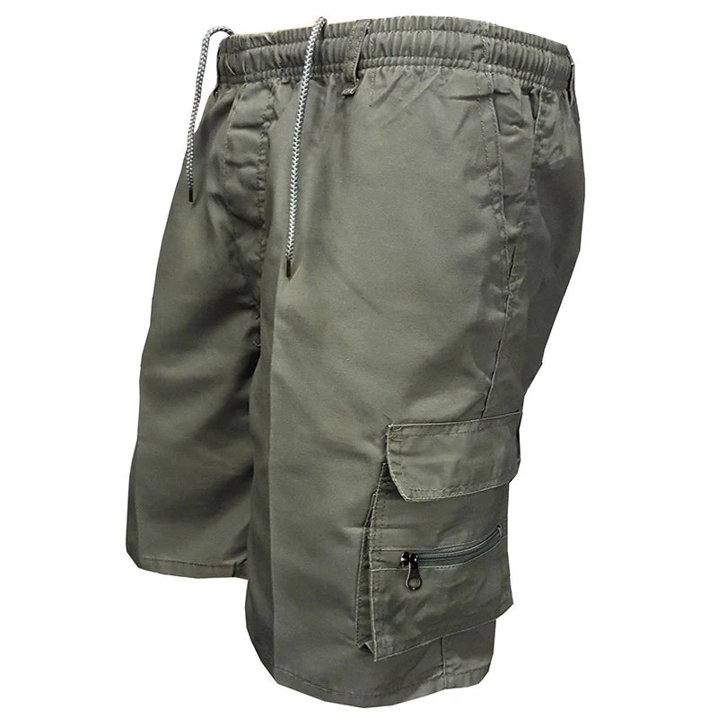 Pantalones cortos Cargo a la moda para hombre, pantalones tácticos para hombre, pantalones deportivos informales con bolsillos grandes, pantalones con paneles Cargo de talla grande para hombre