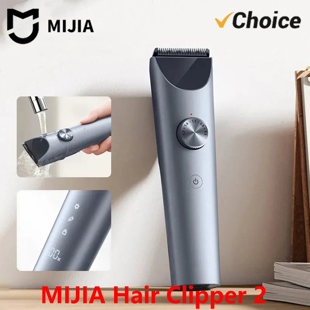 NUEVA Máquina Cortapelos MIJIA 2, Recortadora de Barba Profesional, Máquina de Corte de Pelo Inalámbrica Impermeable IPX7, Mijia Clipper 2