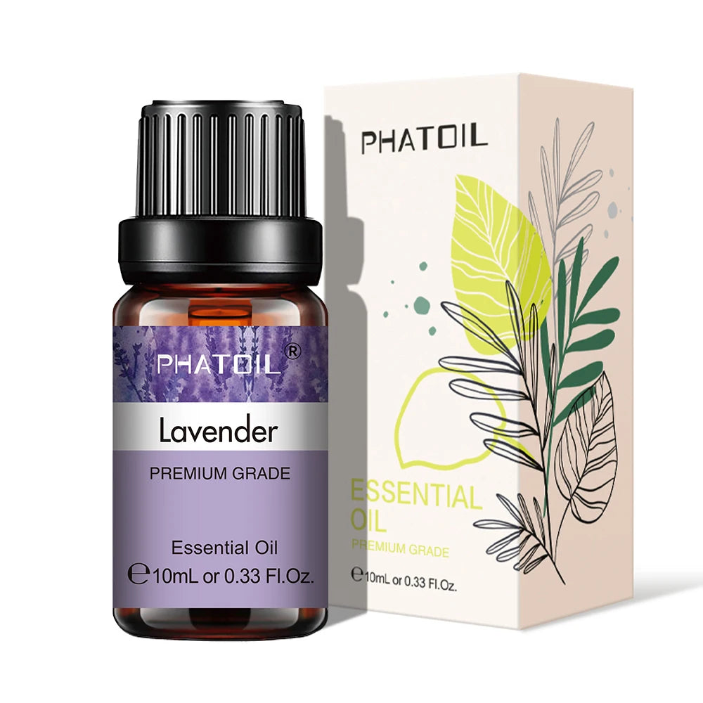 Aceites Esenciales de Lavanda de 10 ml, Puros y Naturales para Difusor, Humidificador, Aromaterapia, Aceite Aromático de Jazmín y Vainilla, para Velas y Jabones DIY
