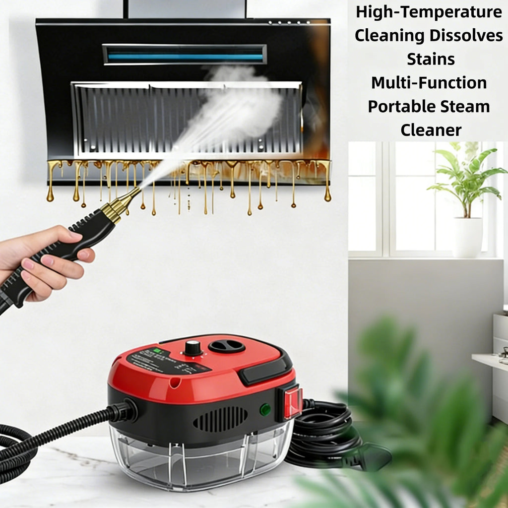 Limpiador a vapor de alta presión de 110V con múltiples boquillas, vaporizador portátil de mano para limpieza de azulejos de cocina, coche y baño.