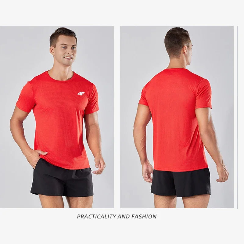 Camiseta de entrenamiento de ejercicio de verano para hombre, camiseta de manga corta transpirable de secado rápido de alta calidad, camisetas de baloncesto para gimnasio y maratón