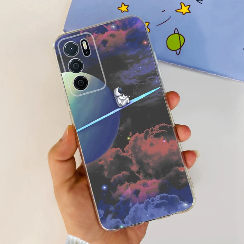 Para Oppo A16 A16s funda elegante pintada contraportada suave funda de teléfono delgada para Oppo A16s OppoA16 s CPH2269 Coque Fundas carcasa de parachoques