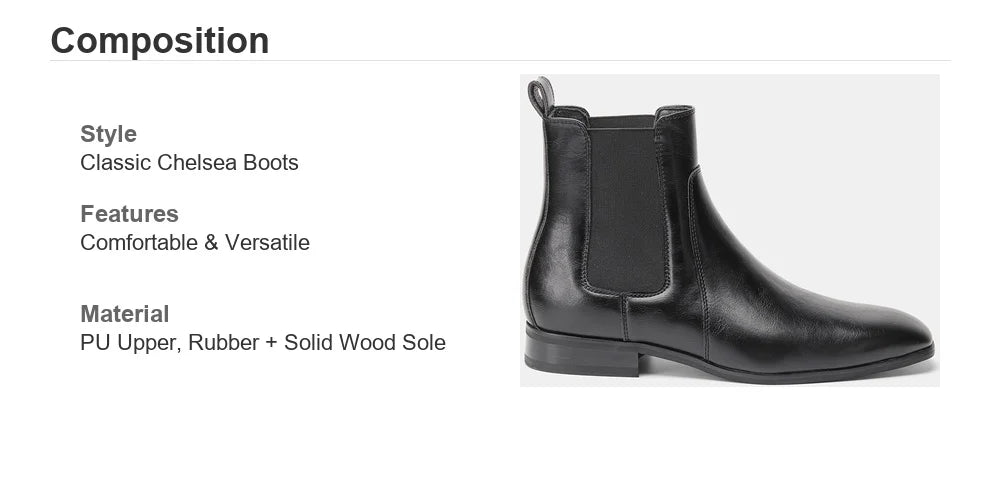 Botas Chelsea para Hombre, Tallas 40-46, Marca 2026, Cómodas y Modernas, de Cuero