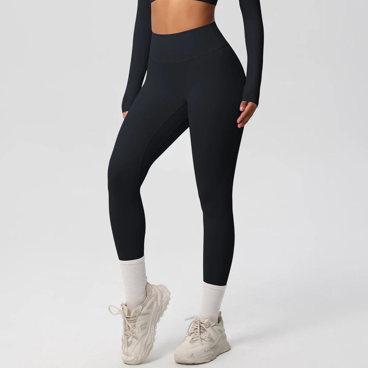 Mallas de Yoga de cintura alta para mujer, mallas con sensación desnuda, Fitness, correr, pantalones de Yoga, mallas ajustadas de gimnasio energético, mallas de entrenamiento informales