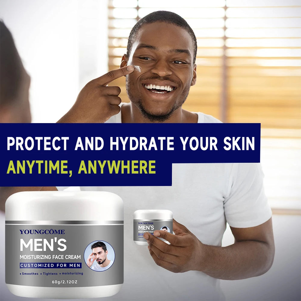 Crema hidratante de colágeno para hombres con retinol y vitaminas, refrescante e hidratante, mejora la elasticidad de la piel, día y noche.