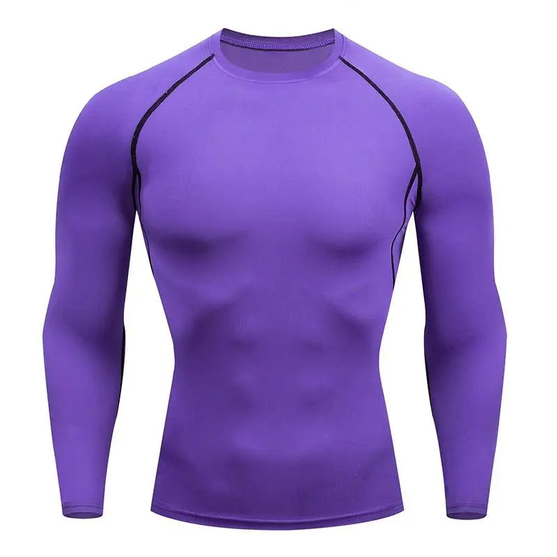 Camiseta de compresión para correr para hombre, camiseta de manga larga para hombre, ropa de gimnasio, ropa deportiva de secado rápido, camiseta de Fitness, camiseta de entrenamiento muscular
