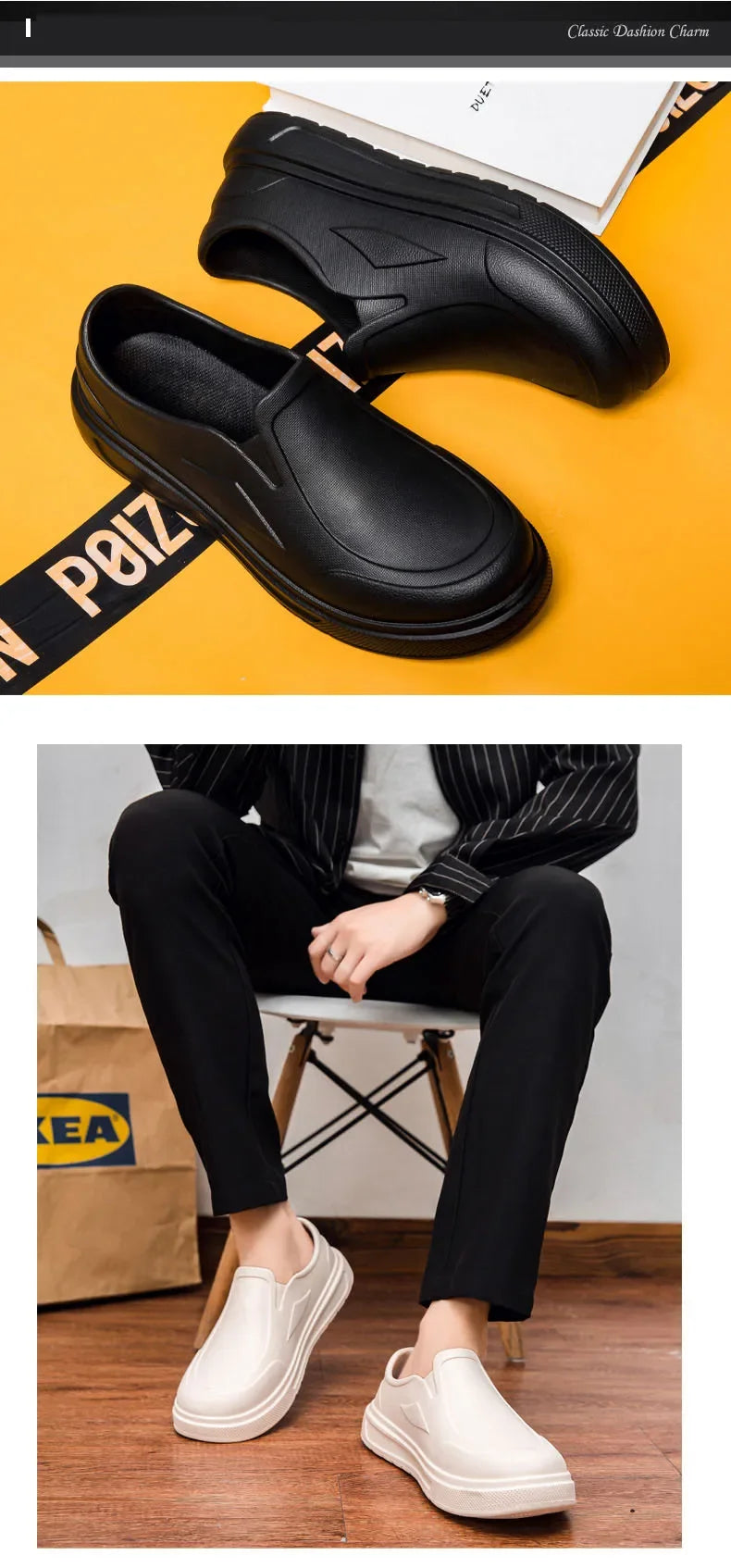 Zapatos de Chef para hombre, antideslizantes, resistentes al aceite, resistentes a la suciedad, zapatos de cocina, zapatos de trabajo, zapatos de lluvia de secado rápido, zuecos transpirables de gran tamaño