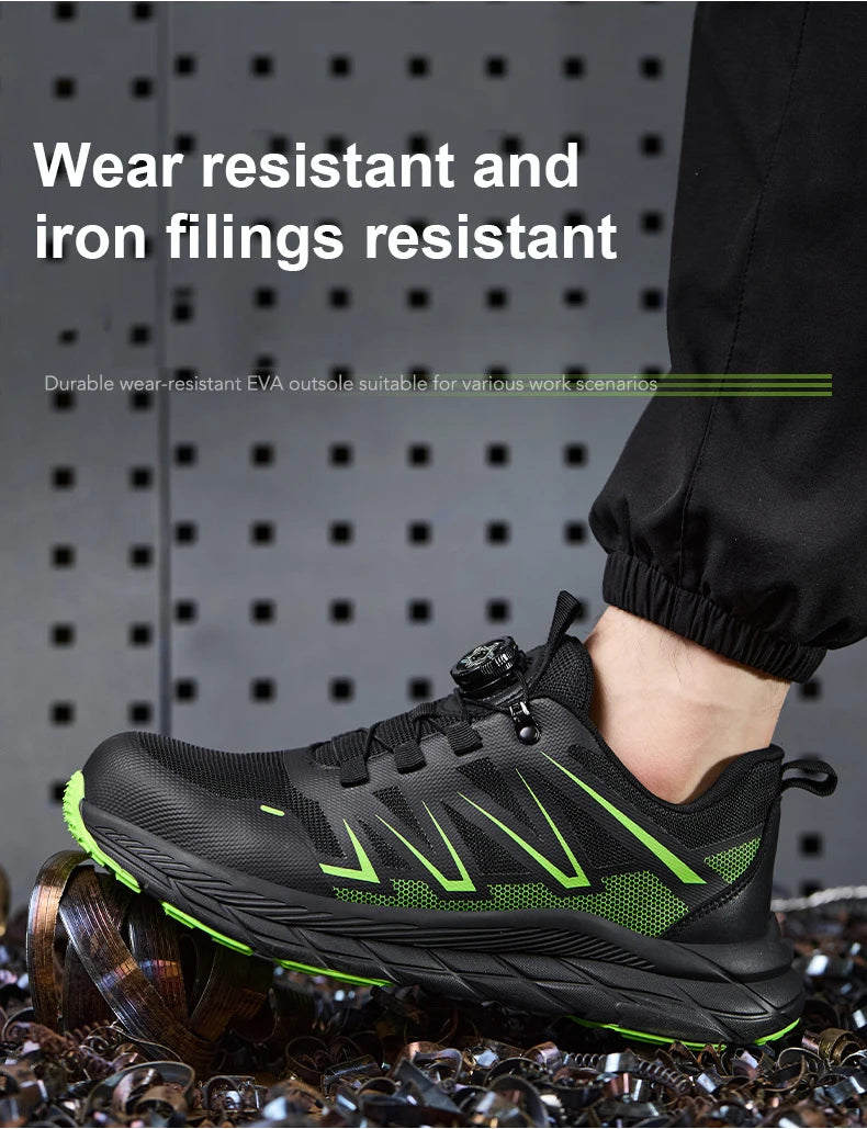 Zapatos de Seguridad de Moda para Hombre, Zapatos de Trabajo con Puntera de Acero, Protección Anti-aplastamiento y Anti-pinchazos, Zapatos Funcionales de Construcción, Botas de Trabajo para Hombre