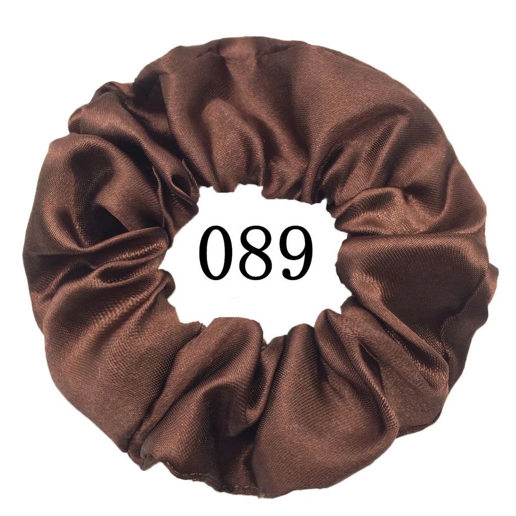 6 unids/lote, bandas para el pelo, lazos, cuerdas, soporte para cola de caballo para mujeres o niñas, accesorios, tocados de satén, Color sólido 100