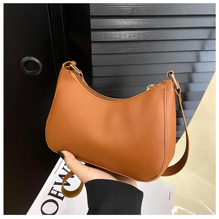Bolso de mano de color sólido moderno y moderno, bolso cuadrado pequeño simple y nuevo, bolso para axila de un solo hombro elegante y de alta calidad