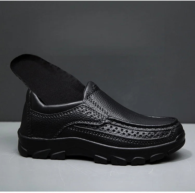 Zapatos de chef para hombre, zapatos de trabajo de cocina impermeables y a prueba de aceite, ultraligeros, antideslizantes, de suela blanda EVA, informales, para jardín
