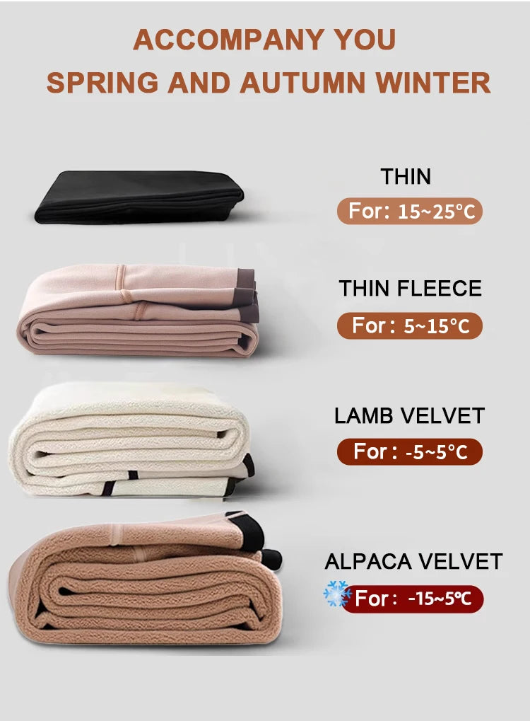 BIVIGAOS-mallas gruesas de terciopelo de Alpaca para mujer, mallas de tiburón negro, cintura alta, ajustadas, sin costuras, cálidas, para otoño e invierno