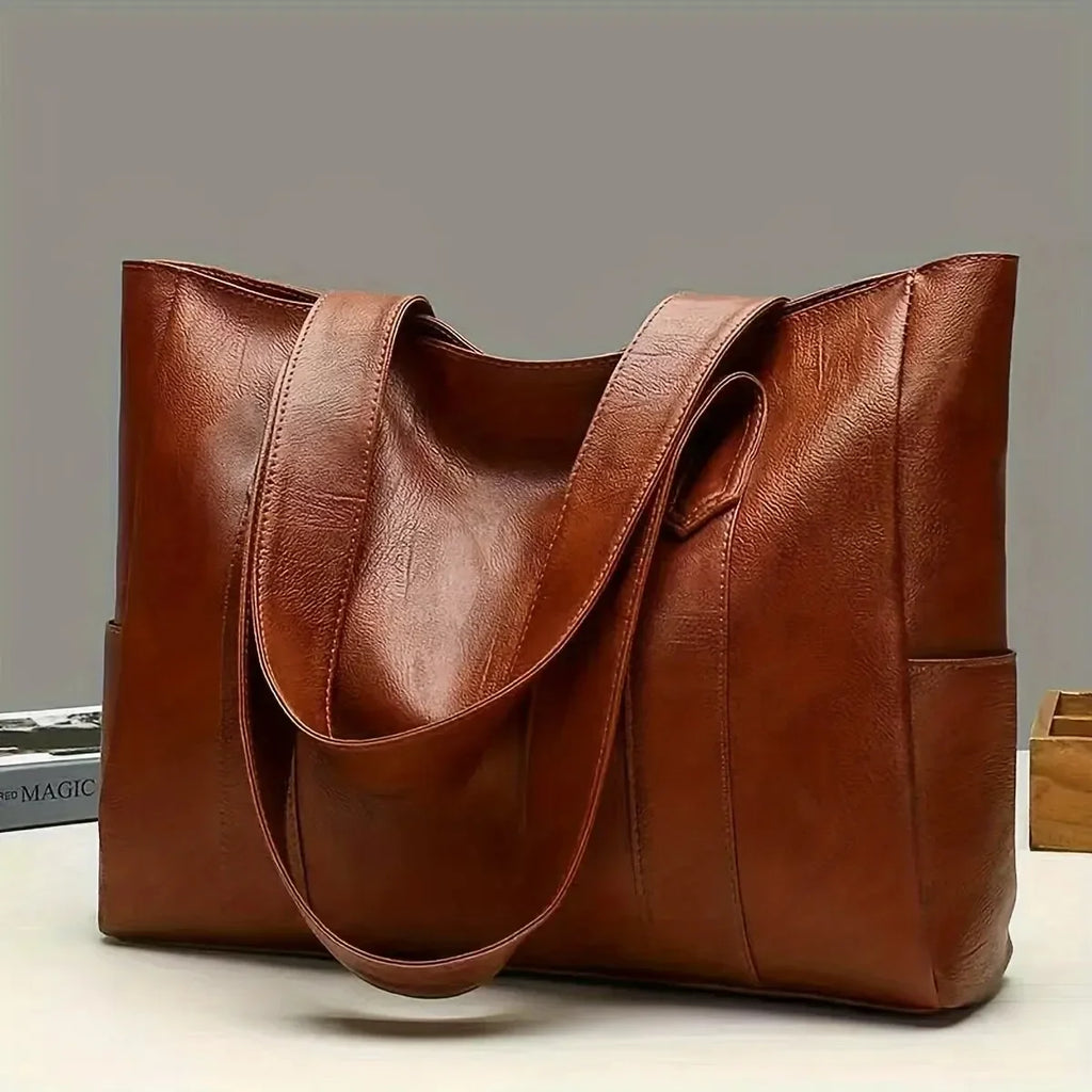 Bolso de mano grande Vintage con capacidad de 2025, bolso informal de hombro vegano Retro para mujer para ir al trabajo