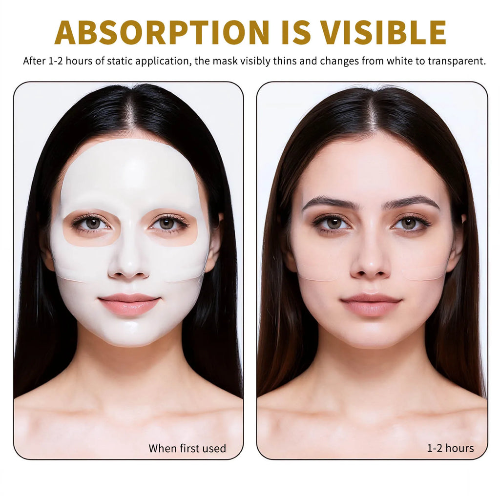 Mascarilla facial de colágeno para arrugas durante la noche, para el cuidado de la piel antienvejecimiento, hace que la apariencia de la piel, mascarilla hidratante más suave y más firme para mujeres