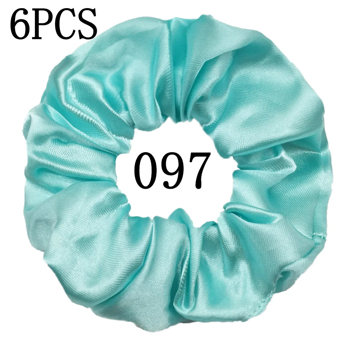6 unids/lote, bandas para el pelo, lazos, cuerdas, soporte para cola de caballo para mujeres o niñas, accesorios, tocados de satén, Color sólido 100