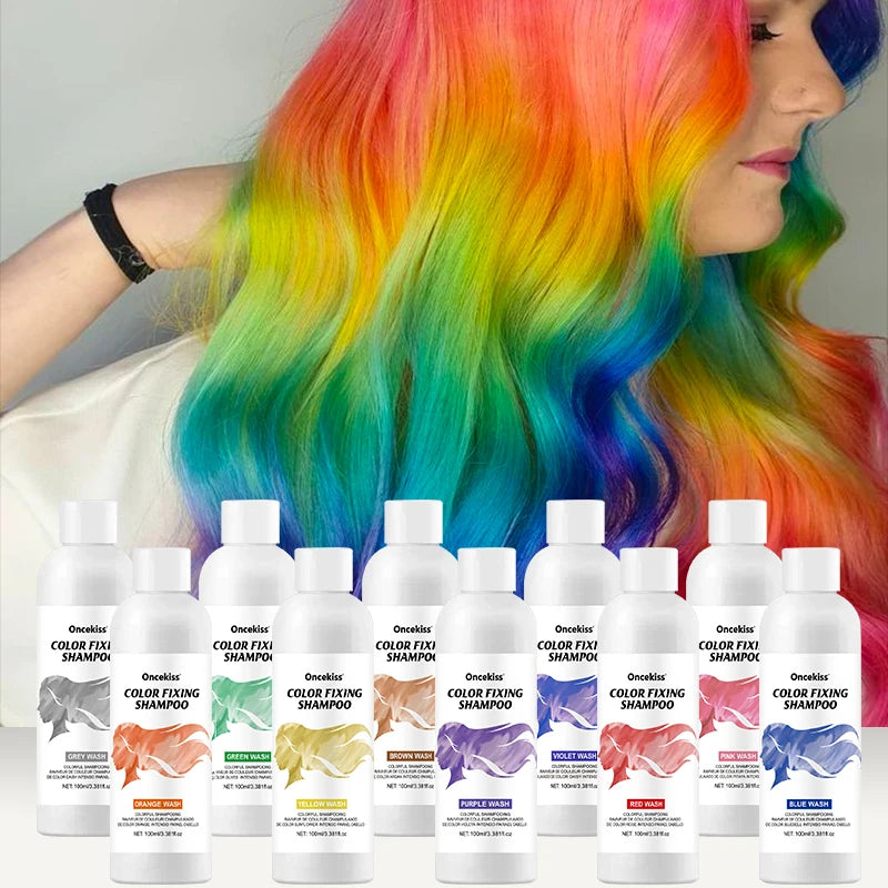 Champú semipermanente para teñir el cabello, champú invisible que protege y fijar el color, color instantáneo del cabello, brillo duradero, cuidado del cabello