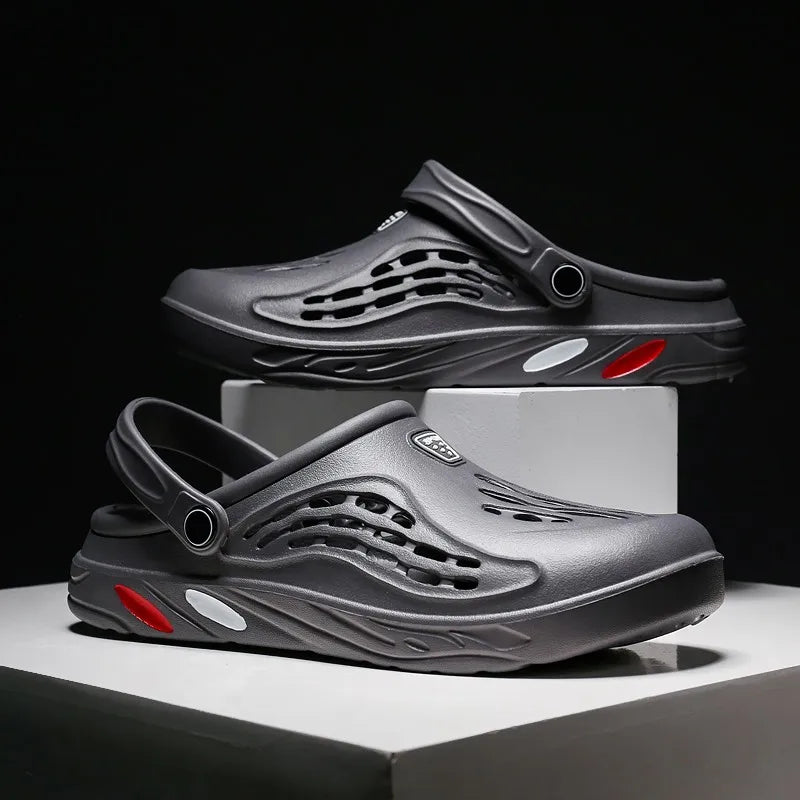 Sandalias al aire libre para hombres y mujeres Zuecos de verano Zapatillas EVA Tallas grandes 47 48 49 Zapatos de jardín para hombres Sandalias de playa Zuecos transpirables
