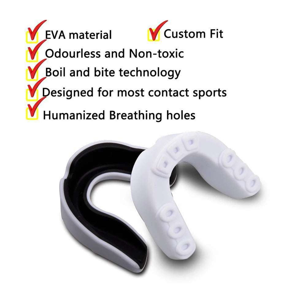 Protector bucal para boxeo, protector de goma para artes marciales MMA, protector bucal deportivo para fútbol, lucha, Hockey, Lacrosse, boxeo