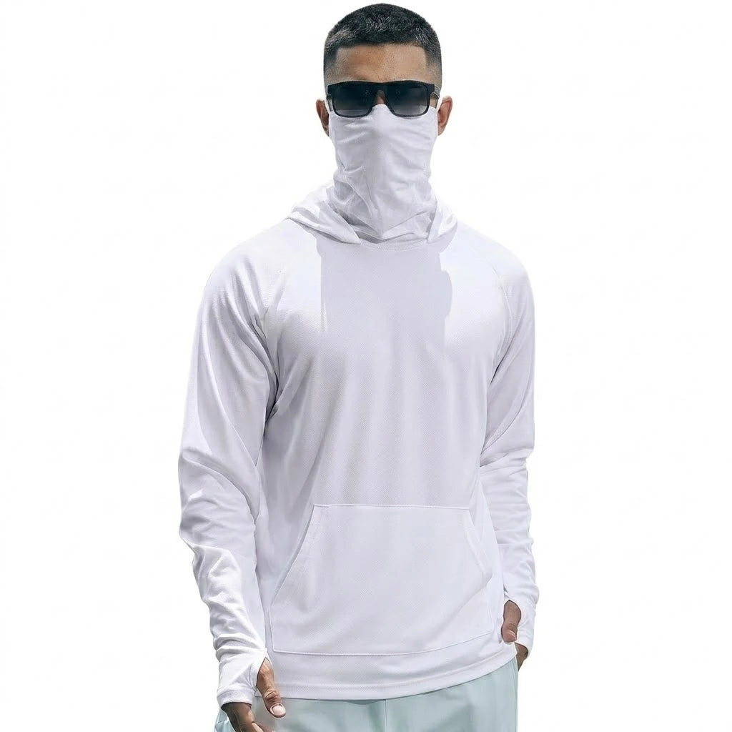 Camiseta de Manga Larga UPF50+ para Hombre, Sudadera Informal de Verano, Camiseta Deportiva de Secado Rápido para Correr, Protección Solar, Pesca, Tops de Seda de Hielo