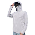 Nueva sudadera con capucha de seda helada para hombre, protección solar, secado rápido, cremallera completa, camisa UV de manga larga con máscara facial, camisa de pesca para hombre