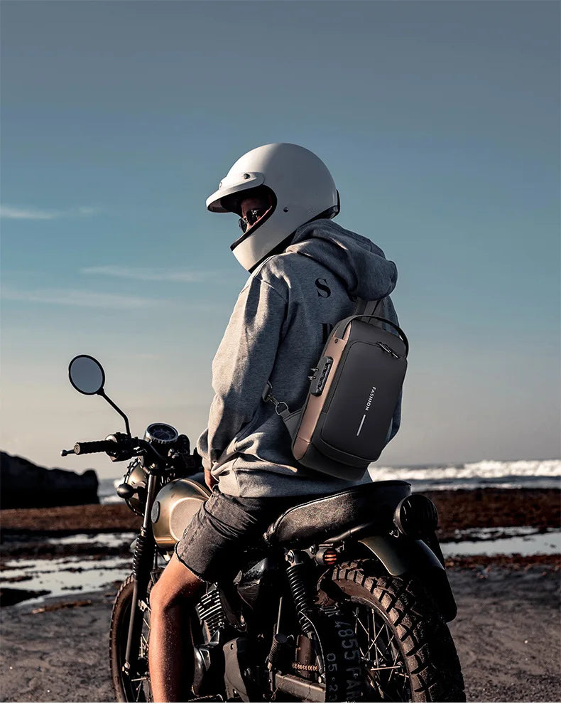 Bolso cruzado de cuero PU para hombre, bandolera clásica antirrobo, bolso de pecho multifuncional, nueva marca de diseñador