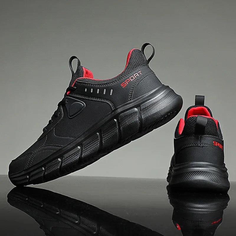 Zapatos de trabajo impermeables para hombre, zapatillas ligeras, cómodas, antideslizantes, absorbentes de golpes, tenis informales para exteriores, zapatos de moda