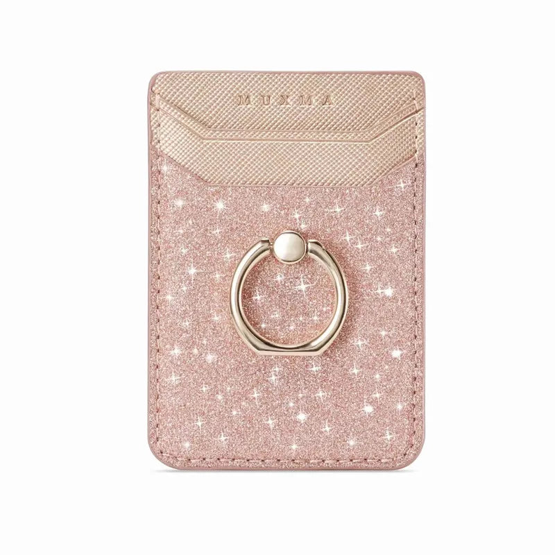 Tarjetero de cuero adhesivo 3M adhesivos tarjeta de identificación de crédito teléfono móvil bolsillo trasero funda tipo billetera pegatina soporte para teléfono Suporte Celular