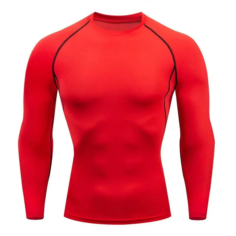 Camiseta de compresión para correr para hombre, camiseta de manga larga para hombre, ropa de gimnasio, ropa deportiva de secado rápido, camiseta de Fitness, camiseta de entrenamiento muscular