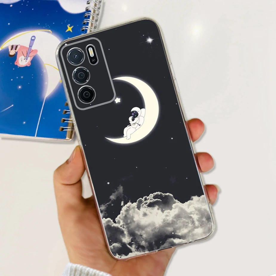Para Oppo A16 A16s funda elegante pintada contraportada suave funda de teléfono delgada para Oppo A16s OppoA16 s CPH2269 Coque Fundas carcasa de parachoques