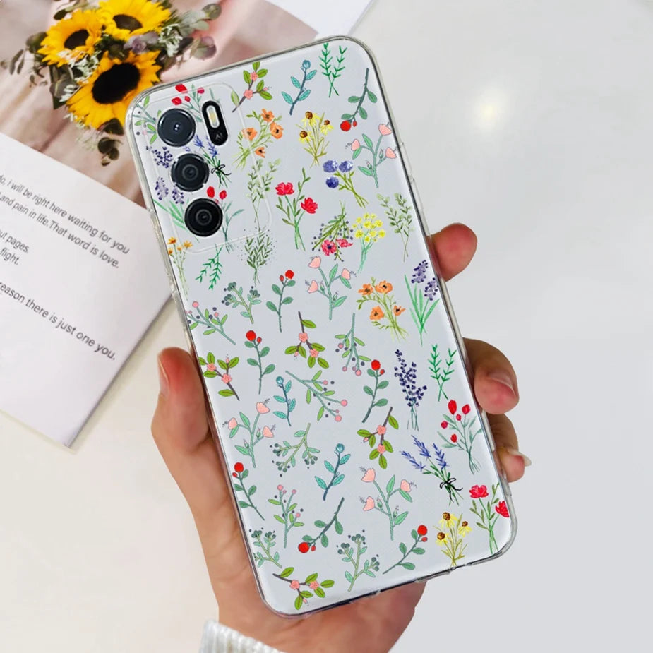 Para Oppo A16 A16s funda elegante pintada contraportada suave funda de teléfono delgada para Oppo A16s OppoA16 s CPH2269 Coque Fundas carcasa de parachoques