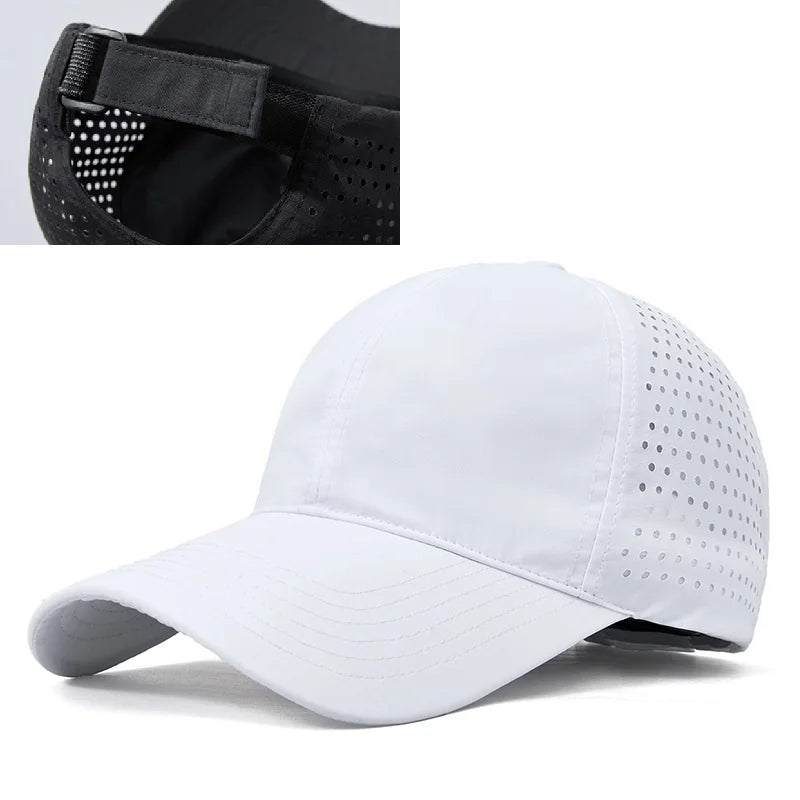 Gorra de béisbol de malla de verano de talla grande de cabeza grande para hombres y mujeres gorra transpirable de camionero ajustable para deportes al aire libre correr