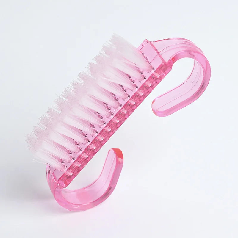 5/100 Uds. Cepillos de limpieza para uñas, herramientas para limpiar las uñas, cepillos limpiadores de polvo de plástico, herramientas para manicura y pedicura