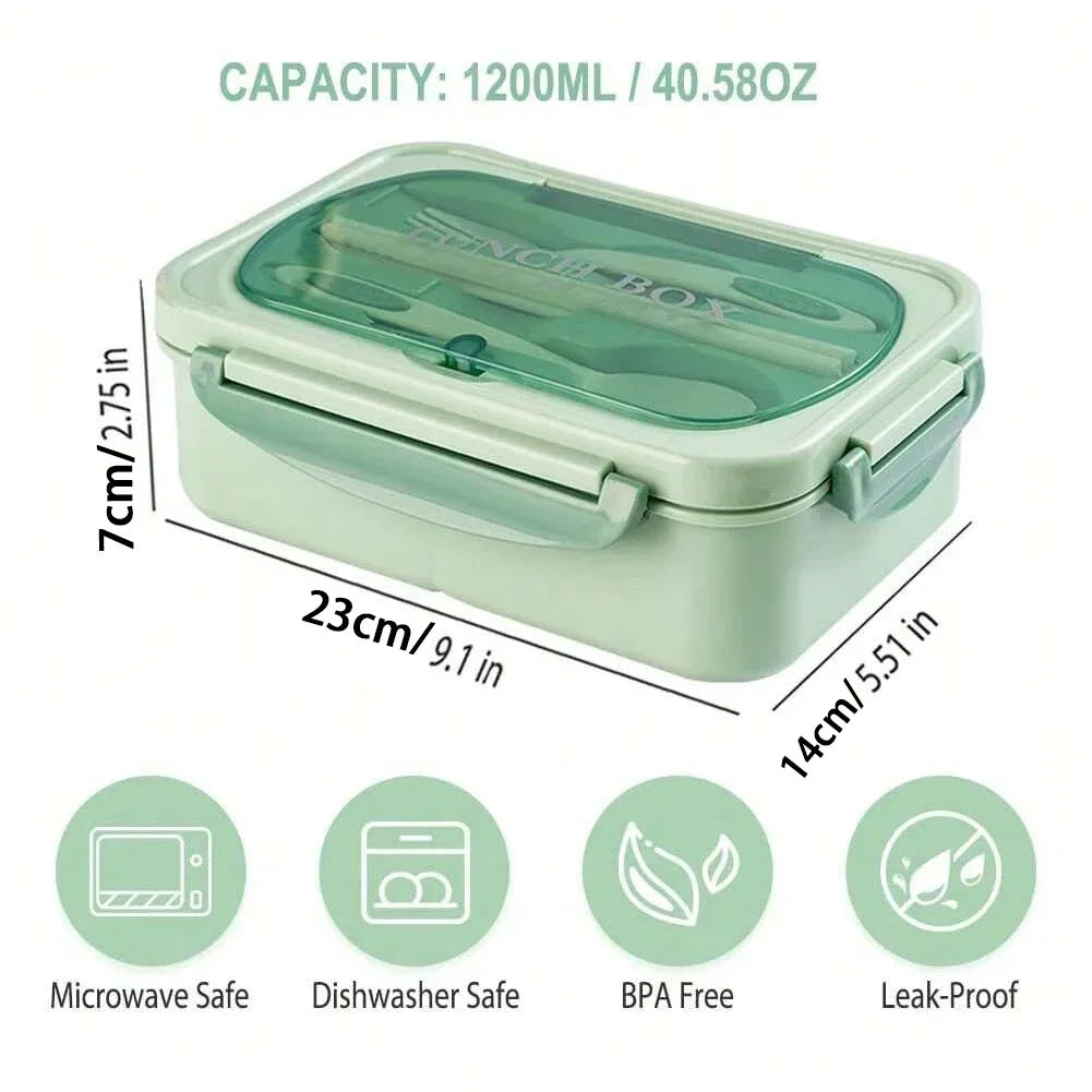 Fiambrera Bento Box para adultos, contenedores para adultos, hombres y mujeres con 4 compartimentos, contenedor de comida Lunchable, regreso a la escuela